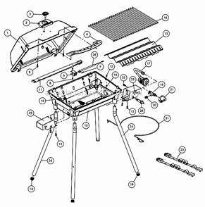 Part Location Diagram of S15506 Broil King Electrode